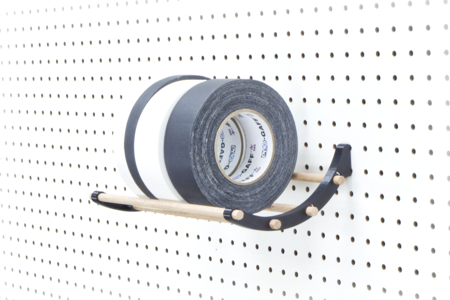Pegboard Tape Organizer - injection molded white or black