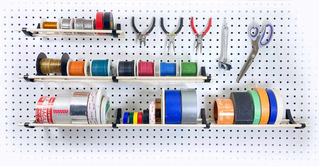 Versatile tool storage with pegboards