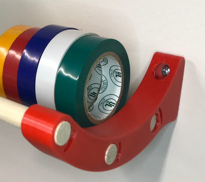 Tape, ribbon organizer and storage wall mount