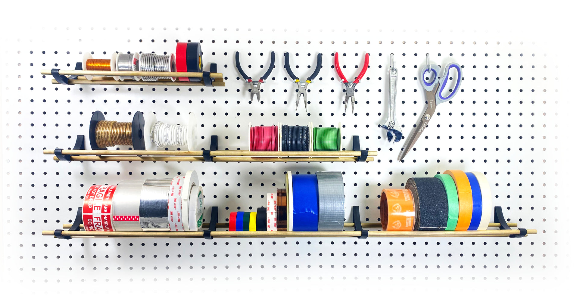 tape holder for pegboard