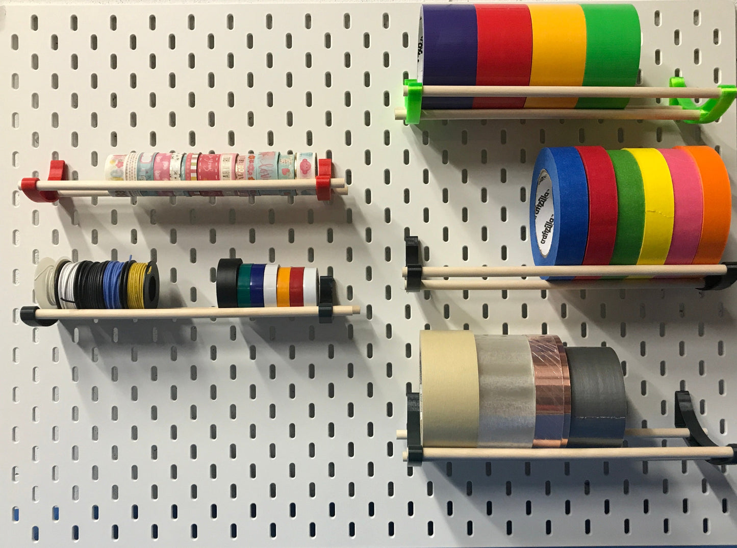 Ikea Skadis Pegboard Tape and Ribbon Organizer