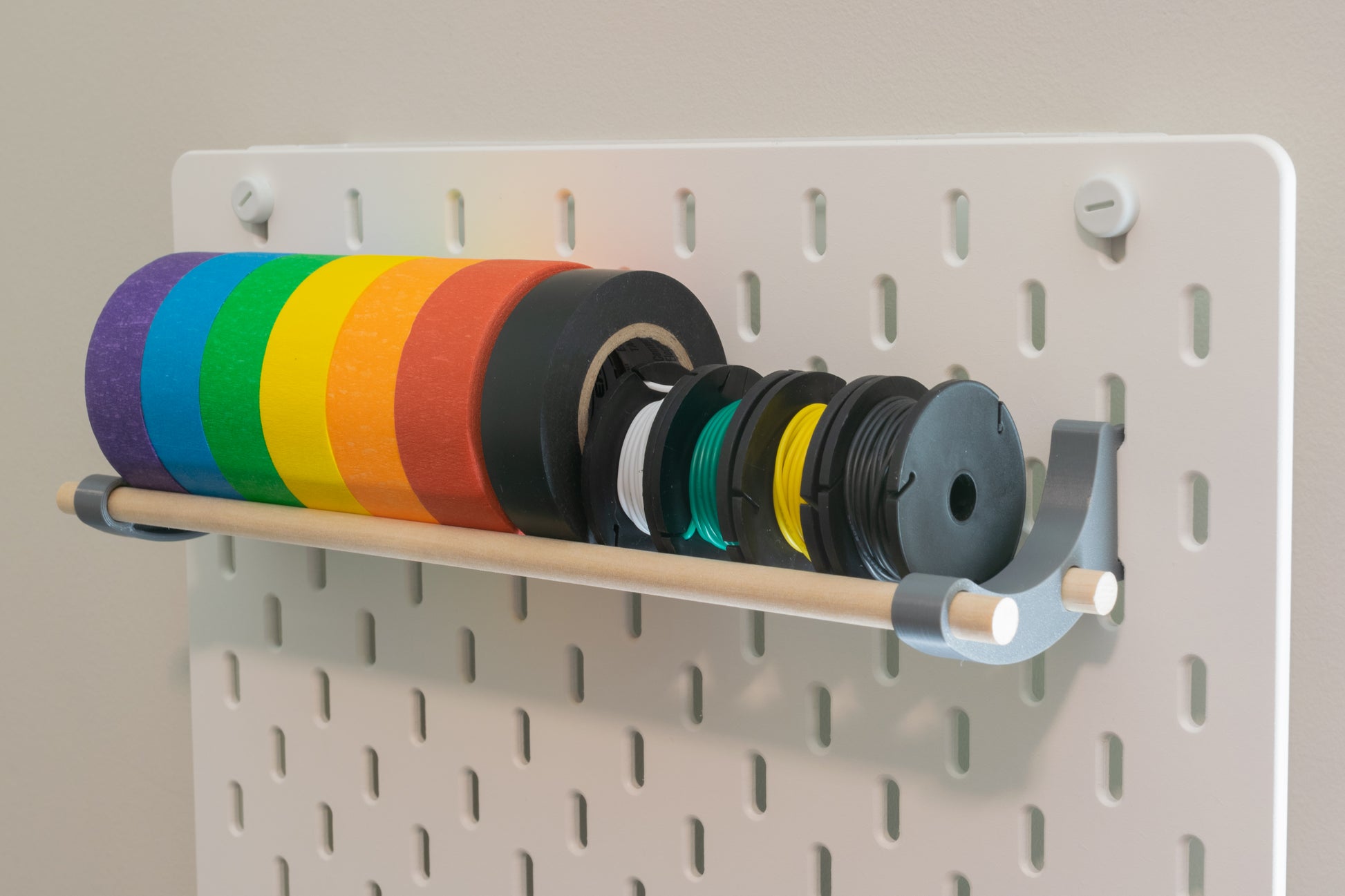 Washi Masking Tape Holder and Dispenser for Ikea Skadis Pegboard 